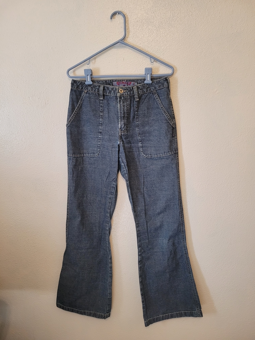 Vintage Silver Jeans Co Utility Cargo Flare Jeans Womens 30 NWOT